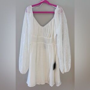 Lulu's Cream Long Sleeve Dress